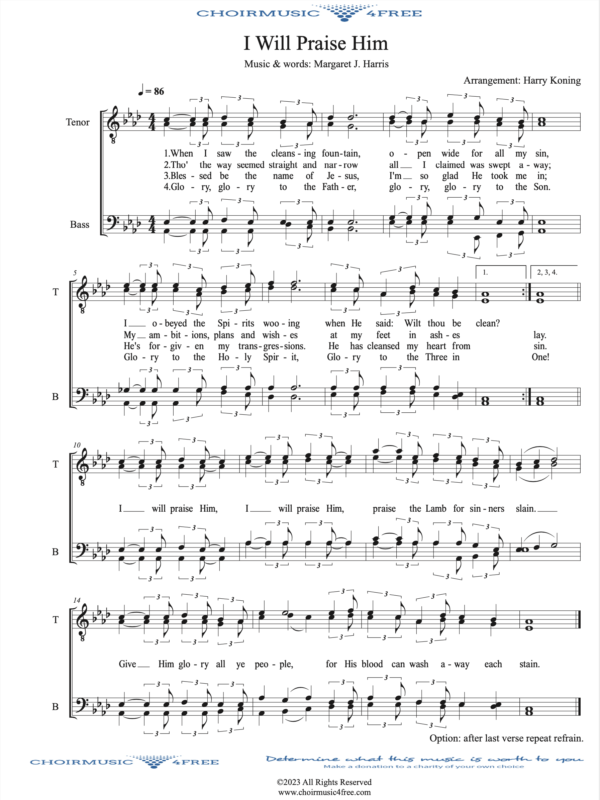 I Will Praise Him